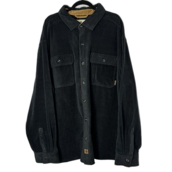 Legendary Whitetails Mens Navigator Fleece Black Button Up Shirt Size 3XL - Picture 1 of 7